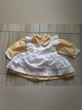 12 Month Vintage Penguin Embroidered Dress